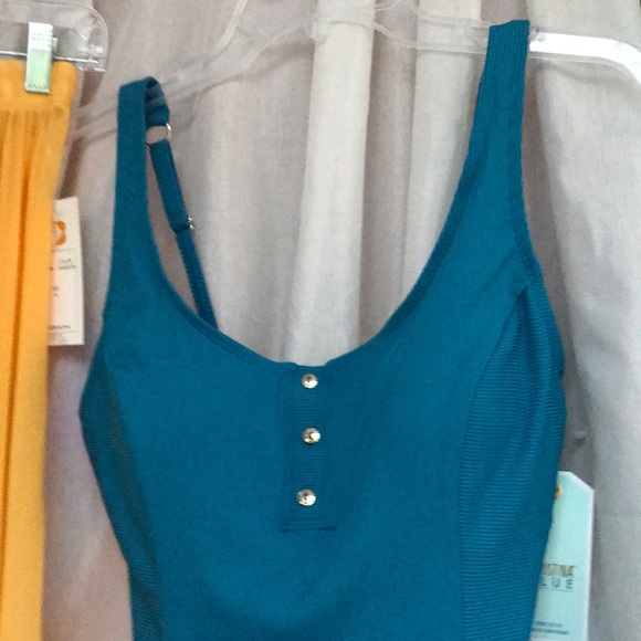 Christina Blue teal swimsuit - Picture 2 of 10